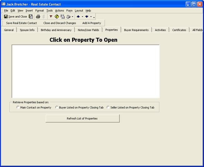 RE Contact Properties